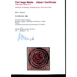 1851 4 Rbs.Thiele Ia, pl II, AFA 1Ia, attest CAM