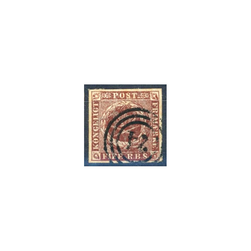 1851 4 Rbs. Thiele, rødbrun, (ikke pladet)