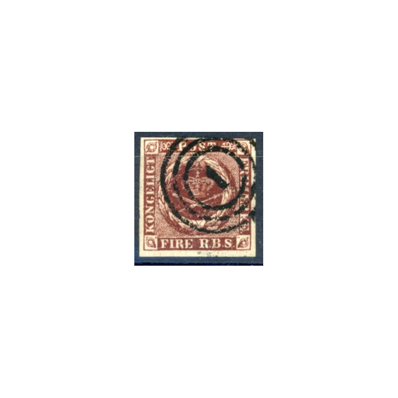 1851 4 Rbs. Thiele, rødbrun, (ikke pladet)