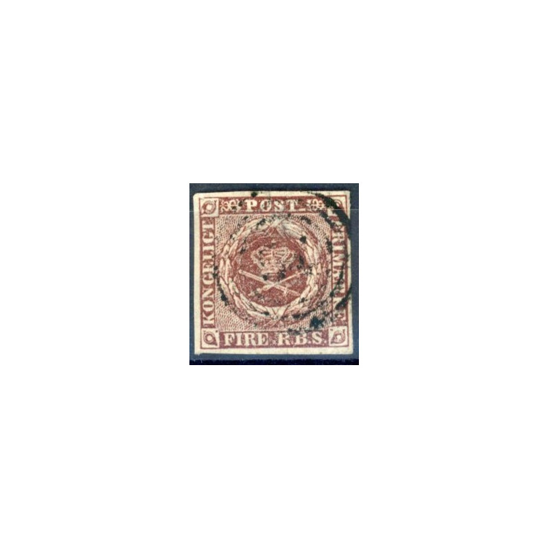 1851 4 Rbs. Thiele, rødbrun, (ikke pladet)