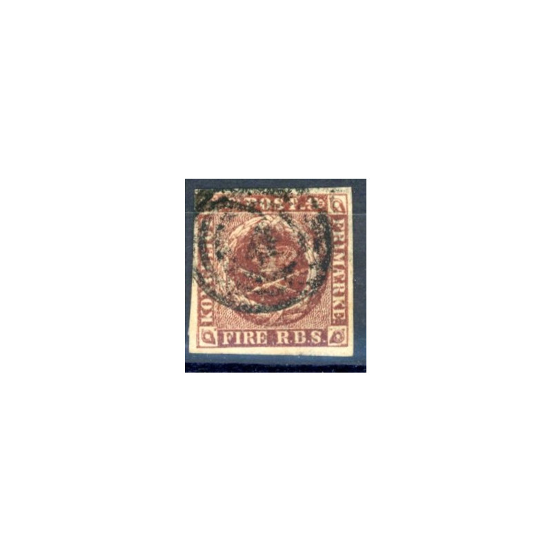 1851 4 Rbs. Thiele, rødbrun, (ikke pladet)