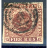 1851 4 Rbs. Thiele, rødbrun, (ikke pladet)