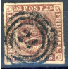 1851 4 Rbs. Thiele, rødbrun, (ikke pladet)