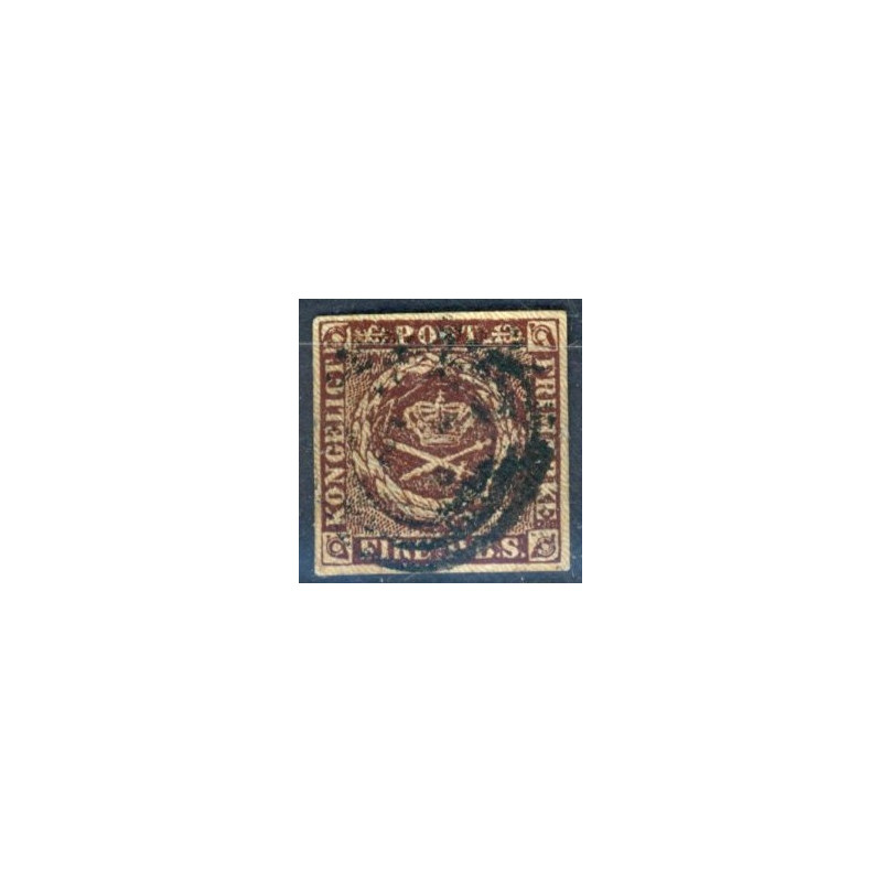 1851 4 Rbs.Thiele IIa sortbrun. (ikke pladet)