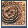 1851 4 Rbs.Thiele IIa sortbrun. (ikke pladet)