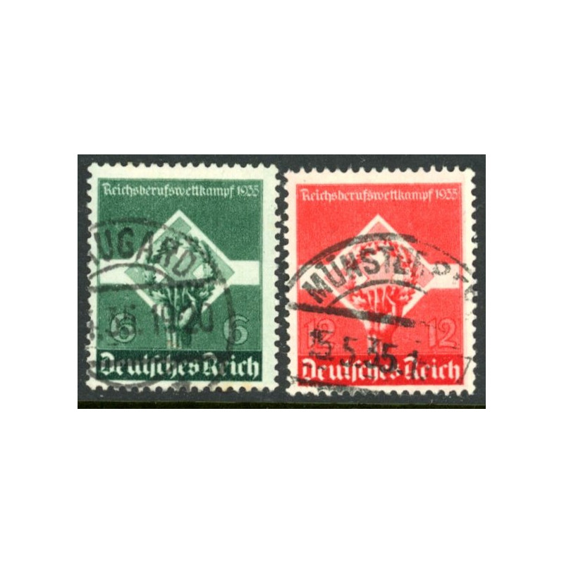 Rige. 1935. Rigsfagkonkurrencen. AFA nr. 566-67 **  stemplet (o)