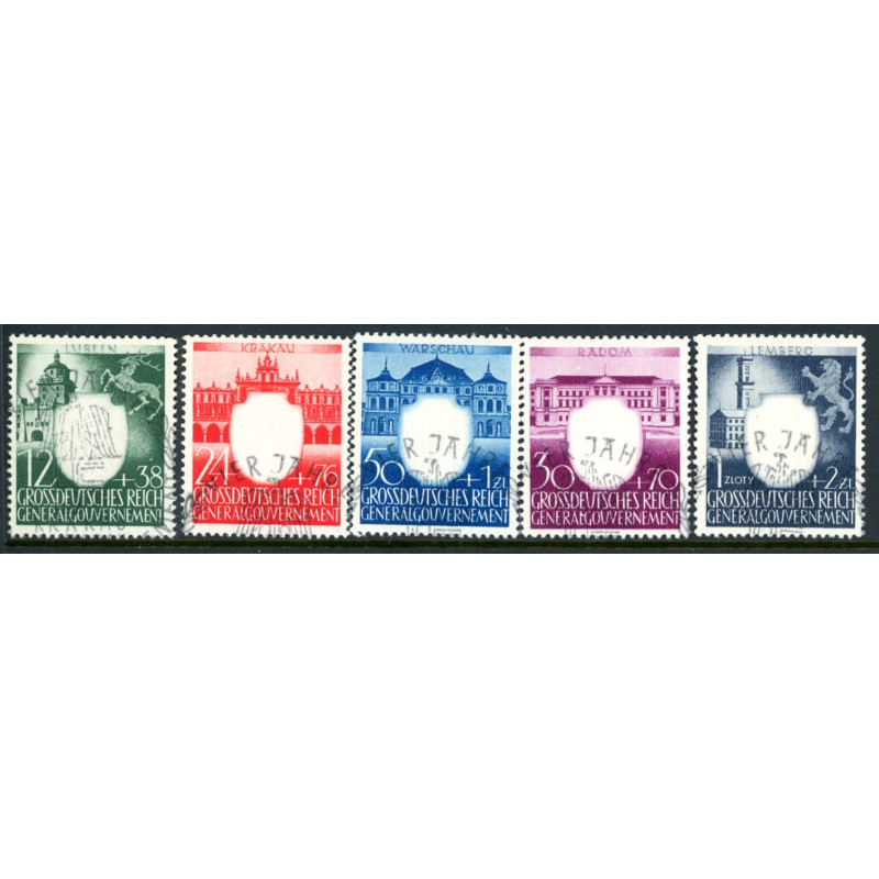 Generalgouvernement. 1943. Bybilleder, AFA nr. 112-16 **             (o)