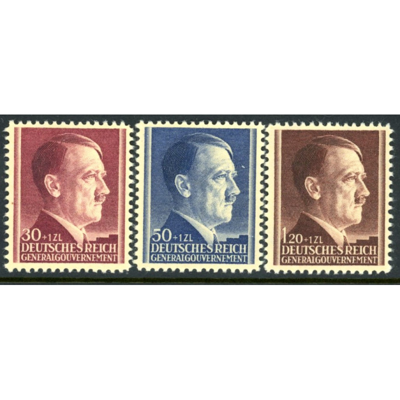 Generalgouvernement. 1942. Fødselsdag, AFA nr. 89-91 **                       (o)