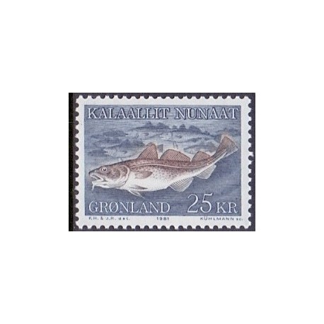 1981. 25 Kr. Torsk AFA nr. 129 postfrisk
