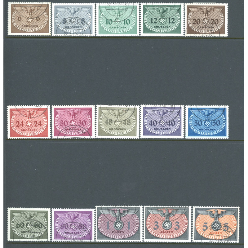 Tjenestemærker. 1940. AFA nr. 1-15 **          (o)