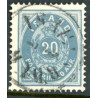 Island. 1896-97.  20 aur. Ultramarin. AFA nr. 14Ba **  postfrisk st. stemplet FDC