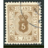 Island Tjenstemærker 5 Aur. tk. 14x13½. AFA nr. 4 **  stemplet st.