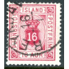 Island Tjenstemærker 16 Aur. tk. 14x13½. AFA nr. 6 **  stemplet st.