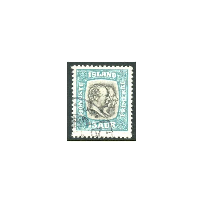 Island Tjenstemærker 15 Aur. Dobbelthoveder. AFA nr. 32 **   stemplet st.