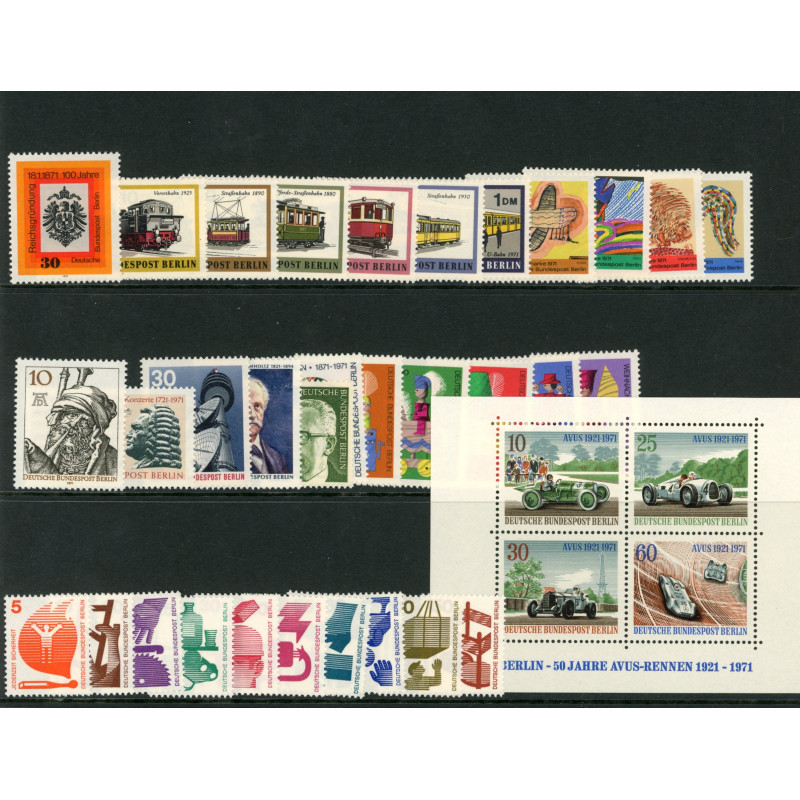 Berlin. 1971. Komplet årgang. AFA nr. 378-413 **   (o)