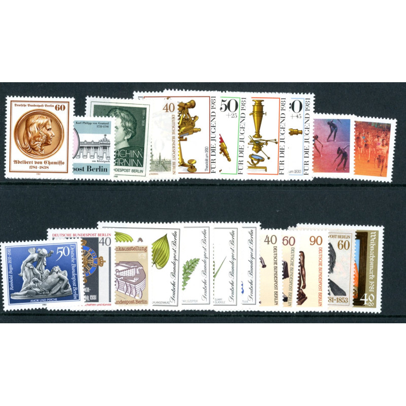 Berlin. 1981. Komplet årgang. AFA nr. 635-656 **            (o)
