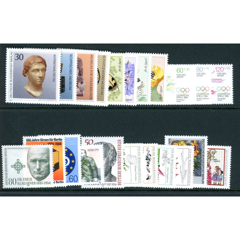 Berlin. 1984. Komplet årgang. AFA nr. 706-727 **            (o)