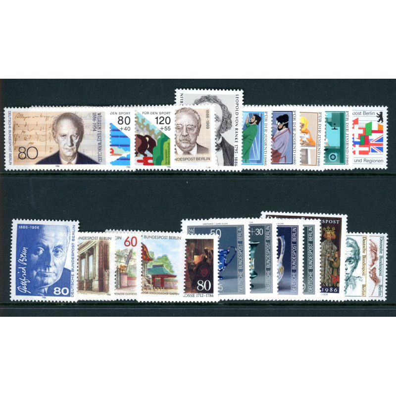 Berlin. 1986. Komplet årgang. AFA nr. 748-769 **          (o)