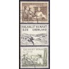 1980. Biblioteksvæsen. Træsnit og Einer Mikkelsen AFA nr. 123-25 postfrisk