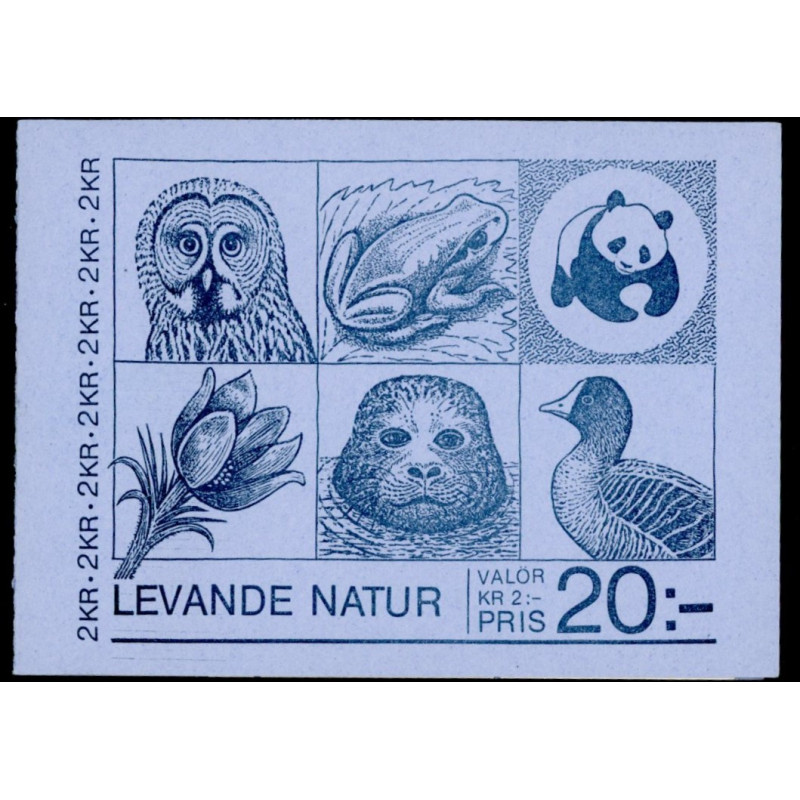 Sverige. 1985. Flora og fauna. AFA nr. 1310-11 postfrisk hæfte Stemplet hæfte FDC parstykkke SWEDEN **/o
