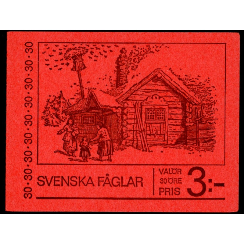 Sverige. 1970. Svenske fugle, i hæfte AFA nr. 698Cv-702Ch **     postfrisk stemplet FDC st,