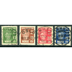 Norge. 1929. N.H. Abels død 10-30 øre. AFA nr. 148-51 st. (4)