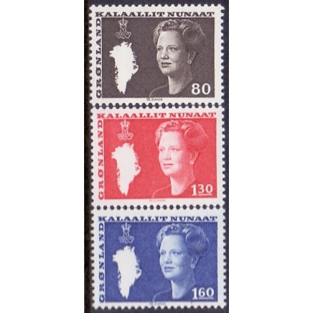 1980. 80-160 Øre. Ny Brugsudgave (Cz. Slania) AFA nr. 120-22 postfrisk