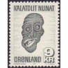 1977. 9 Kr. Grønlandsk maske (Cz. Slania) AFA nr. 103 postfrisk