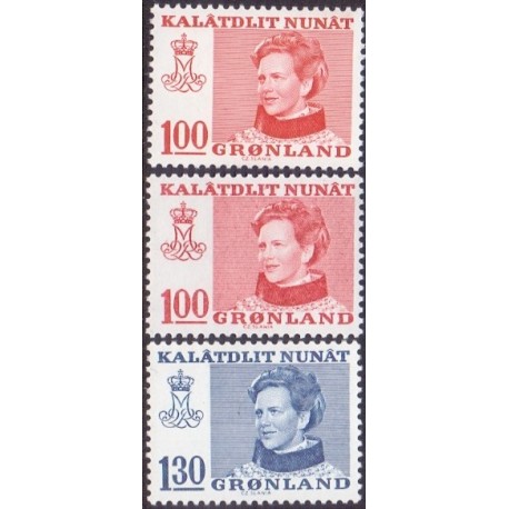 1977. 100 og 130 Øre. Suppleringsværdier (Cz. Slania) AFA nr. 101, 101aF, 102 postfrisk