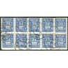 Norge. Portomærke. 1889-93.  20 Øre i 10-blok, AFA nr.  4 (o)