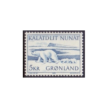 1976. 5 kr. Isbjørn (Cz. Slania) AFA nr. 96 postfrisk