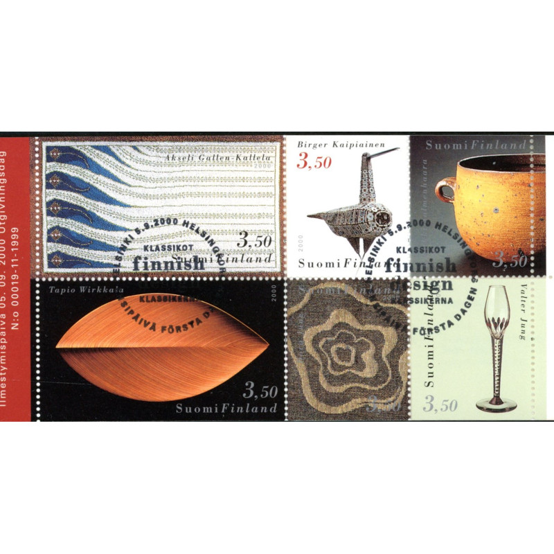 Finland. 2000. Finsk design II, sammentryk. AFA nr. 1525-30 **       , postfrisk stemplet