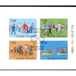 Finland. 1989. Folkeidræt i sammentryk. AFA nr. 1067-70 ** (4)   , postfrisk stemplet FDC