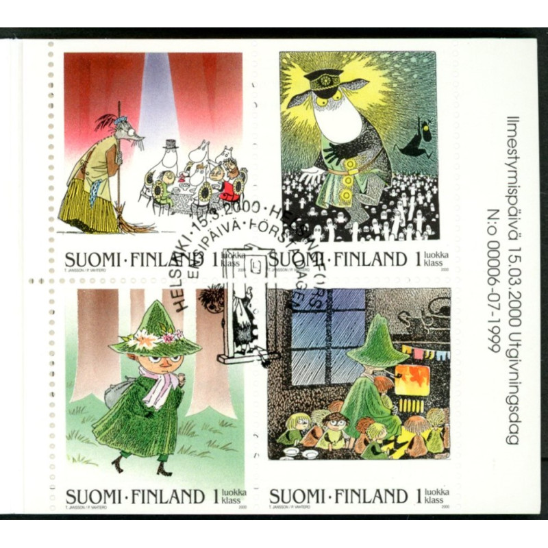 Finland. 2000. Mumitroldene, sammentryk. AFA nr. 1509-12 **  , postfrisk stemplet