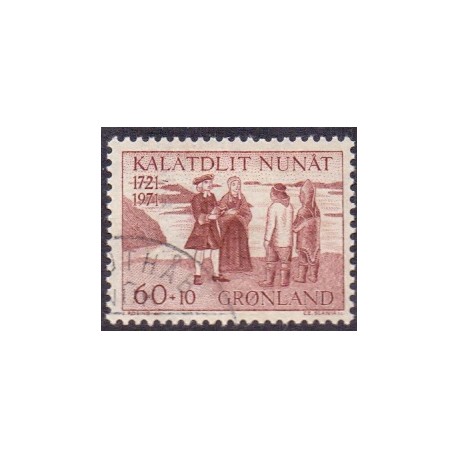 1971. 60+10 Øre. Den Grønlandske Kirkesag (Cz. Slania) AFA. nr. 78 stemplet