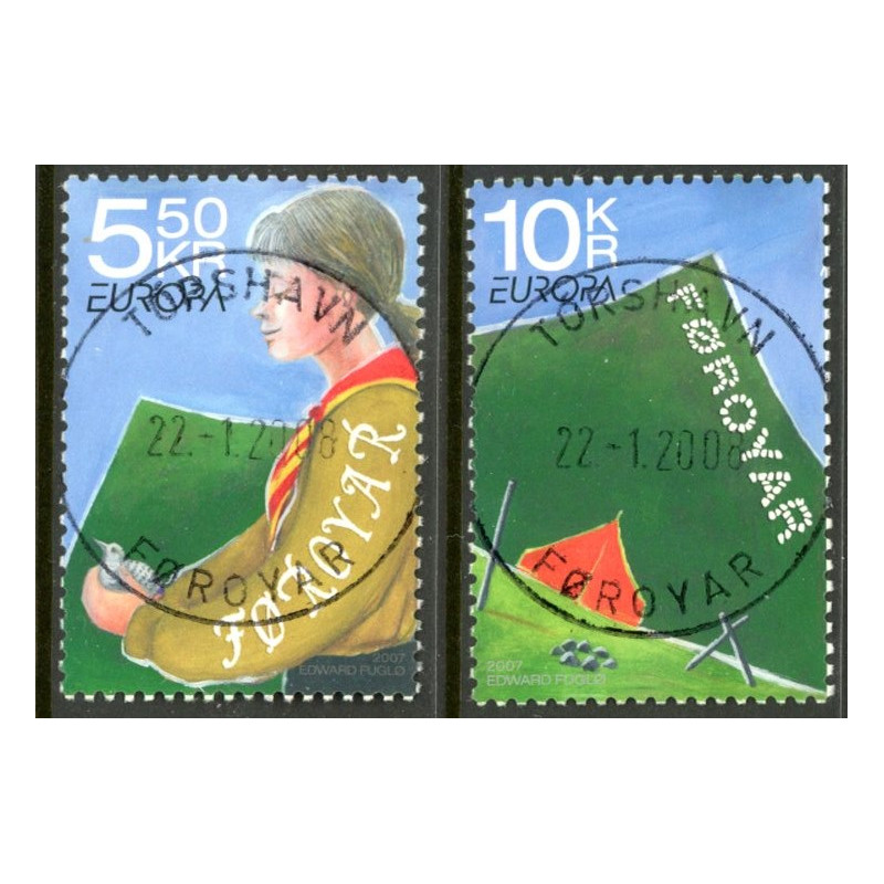 Færøerne 2007. 5,50-10,00 Kr, Europamærker / CEPT AFA nr. 599-600 postfrisk stemplet