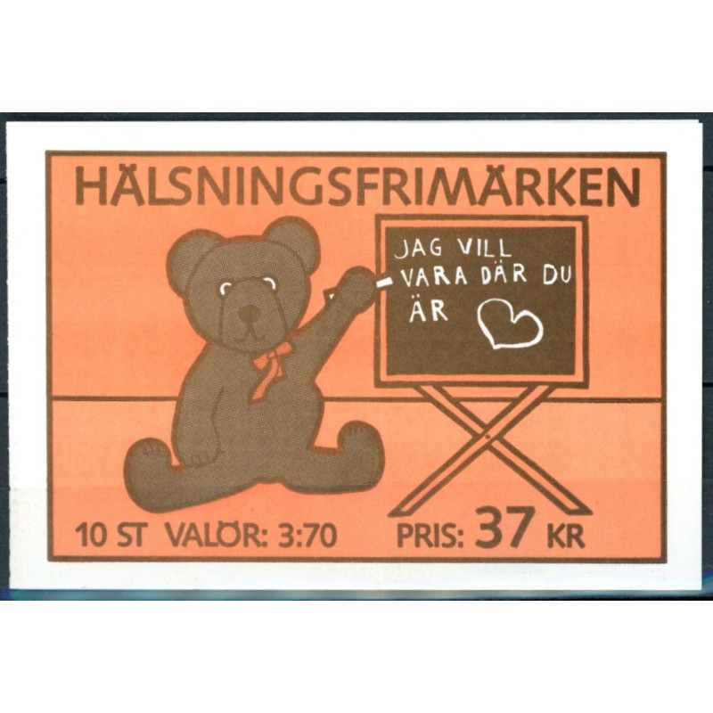 Sverige 1995. Brevhilsner, AFA 1824-27, postfrisk stemplet  hæfte FDC