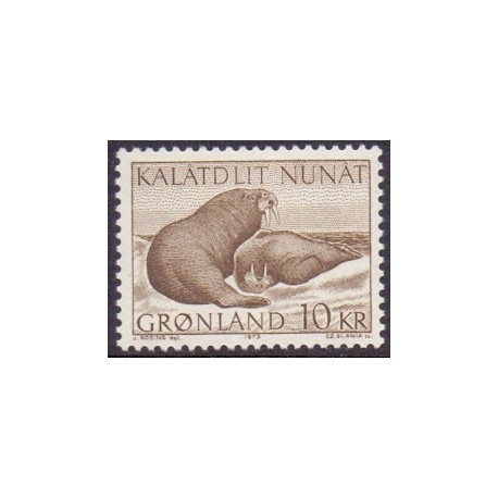 1973. 10 kr. Hvalrosser (Cz. Slania) AFA. nr. 83 postfrisk
