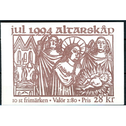 Sverige. 1994. Julefrimærker. AFA nr. 1785-86 postfrisk parstykke  Stemplet hæfte FDC parstykkke SWEDEN **/o