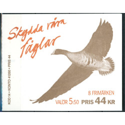Sverige. 1994. Vilde fugle. AFA nr. 1776-79 postfrisk 4-blok Stemplet hæfte FDC parstykkke SWEDEN **/o