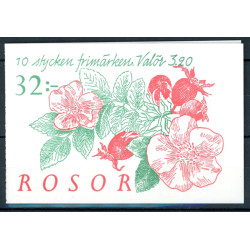 Sverige. 1994. Roser. AFA nr. 1751-55 postfrisk sammentryk Stemplet hæfte FDC parstykkke SWEDEN **/o