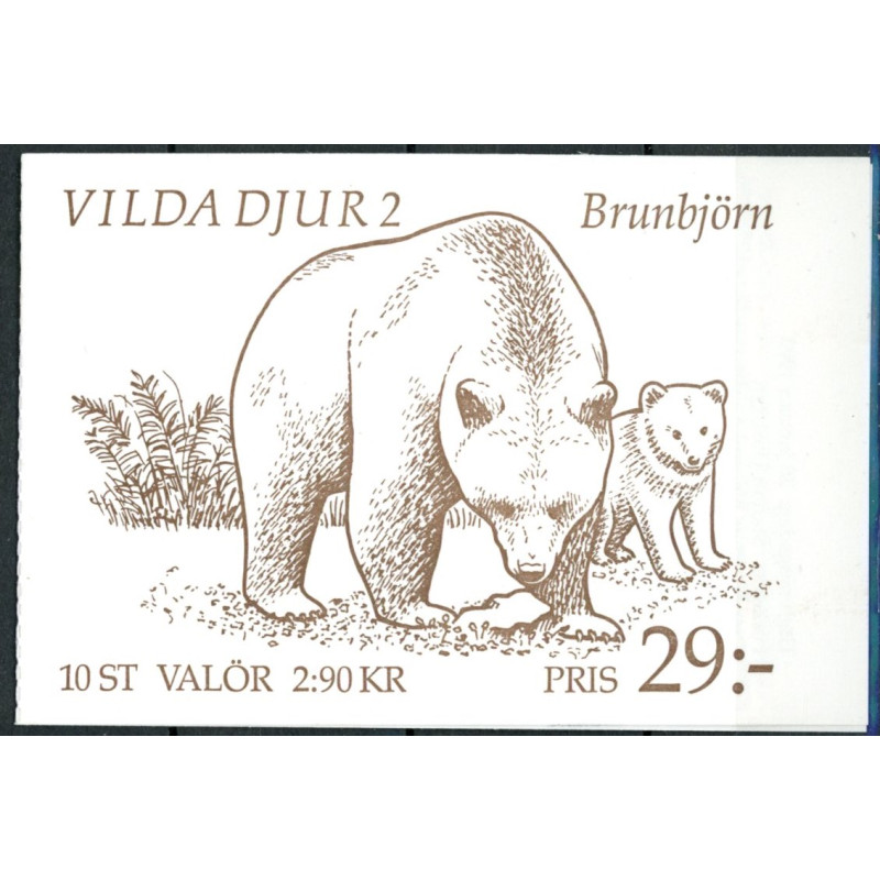 Sverige. 1993 Vilde dyr. AFA nr. 1688-89 postfrisk hæfte  Stemplet hæfte FDC parstykkke SWEDEN **/o