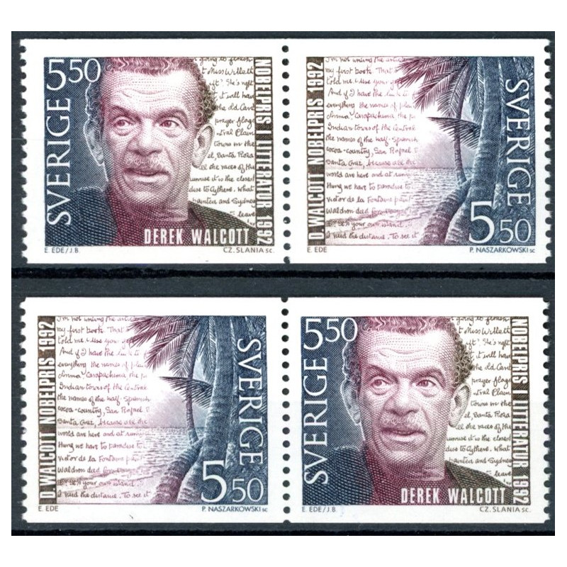 Sverige. 1992. Nobelpristager. AFA nr. 1684-85 i postfrisk parstykker Stemplet hæfte FDC parstykkke SWEDEN **/o