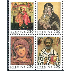 Sverige. 1992. Julefrimærker. AFA nr. 1680-83 postfrisk sammentryk Stemplet hæfte FDC parstykkke SWEDEN **/o