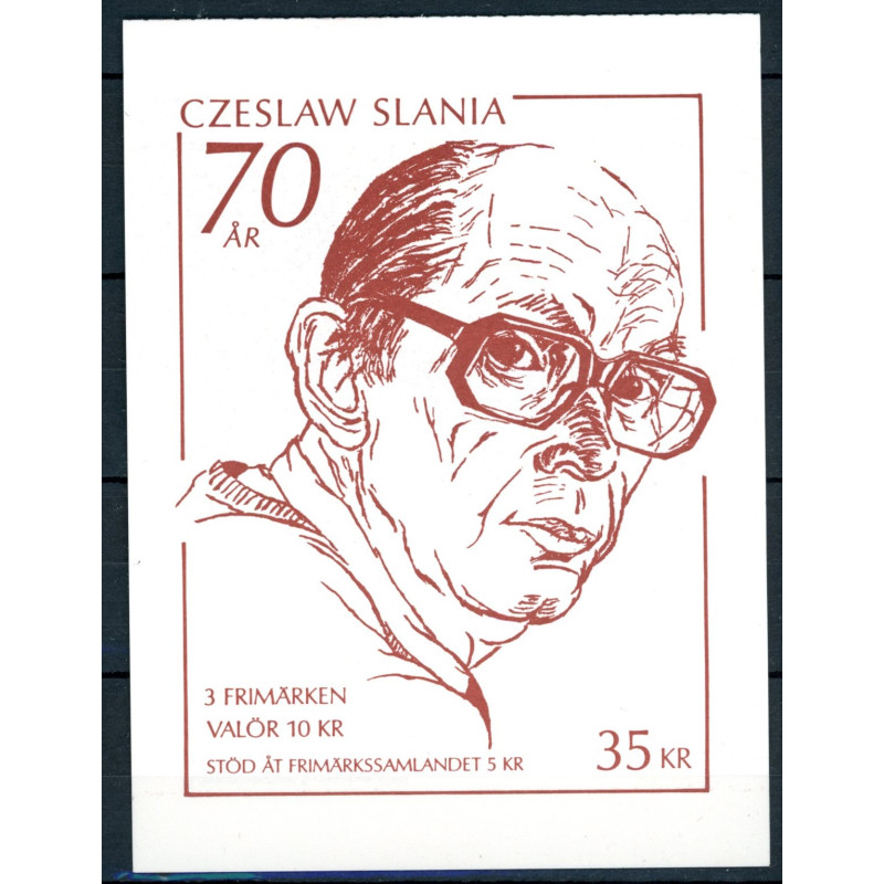 Sverige. 1991. Czeslaw Slania's 70 år. AFA nr. 1621-23  postfrisk miniark Stemplet hæfte FDC parstykkke SWEDEN **/o
