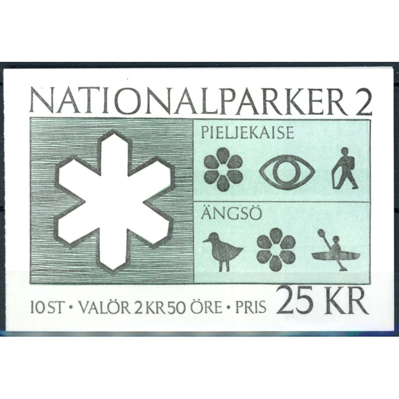 Sverige. 1990. Nationalparker. AFA nr. 1534-35 postfrisk hæfte Stemplet hæfte FDC parstykkke SWEDEN **/o