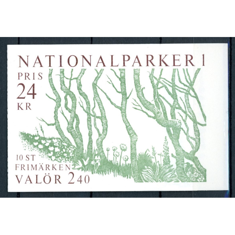 Sverige. 1989. Nationalparker. AFA nr. 1519-20 postfrisk hæfte Stemplet hæfte FDC parstykkke SWEDEN **/o