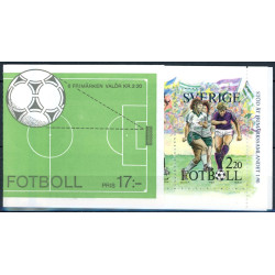 Sverige. 1988. Fodboldt. AFA nr. 1467-69 postfrisk miniark  Stemplet hæfte FDC parstykkke SWEDEN **/o