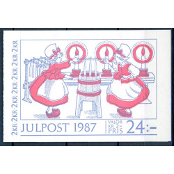 Sverige. 1987. Julefrimærker. AFA nr. 1427-30 postfrisk 4-blok Stemplet hæfte FDC parstykkke SWEDEN **/o