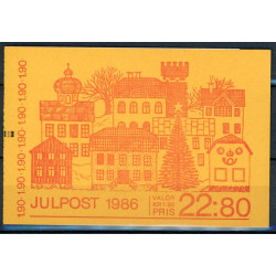 Sverige. 1986. Julefrimærker. AFA nr. 1394-97 postfrisk 4-blok   Stemplet hæfte FDC parstykkke SWEDEN **/o